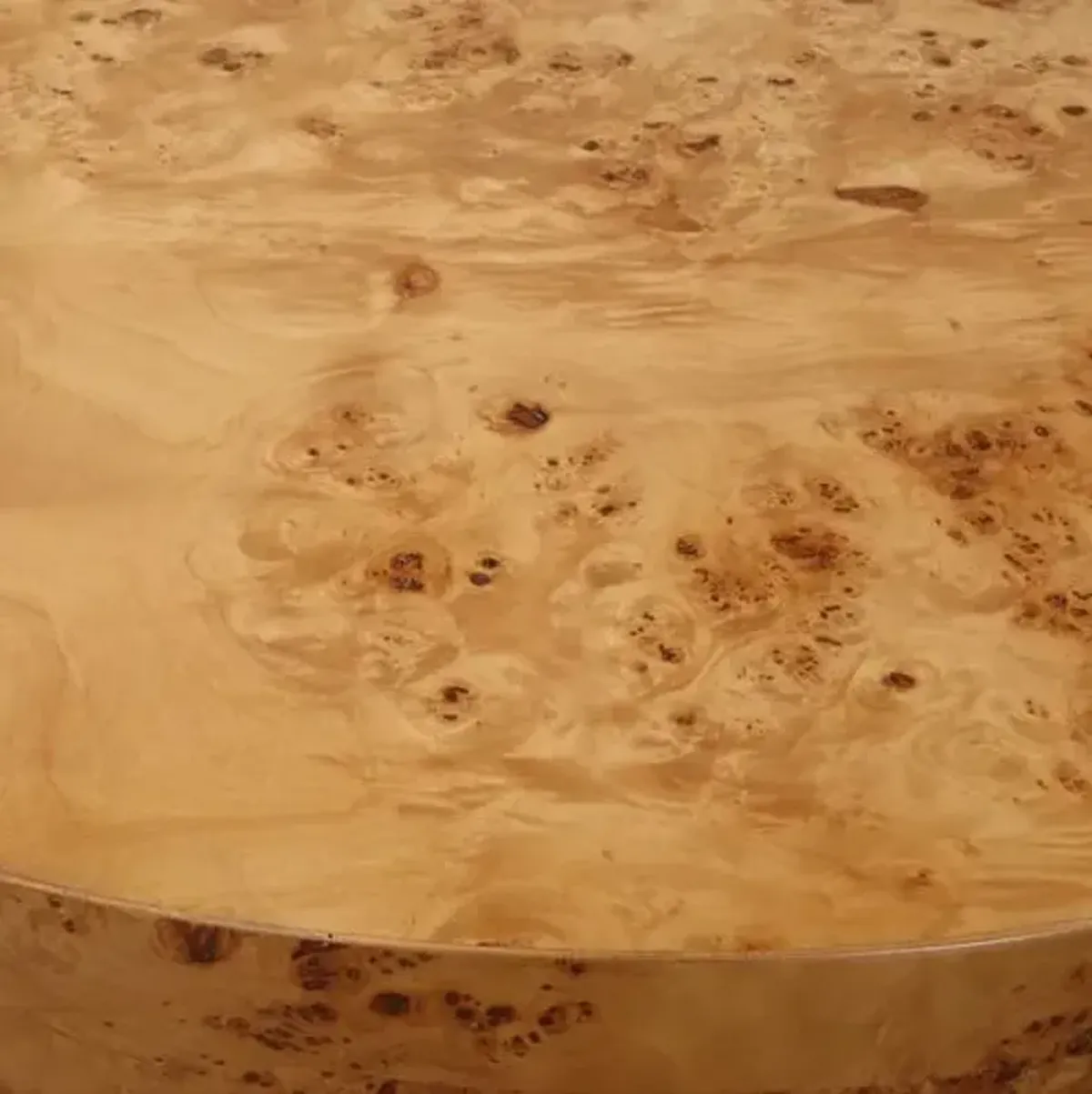 Juliet Burl 35" Round Coffee Table - Natural - Brown