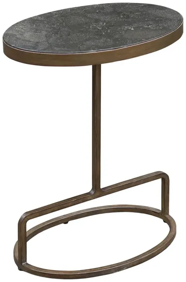 Rosa Marble Oval Accent Table