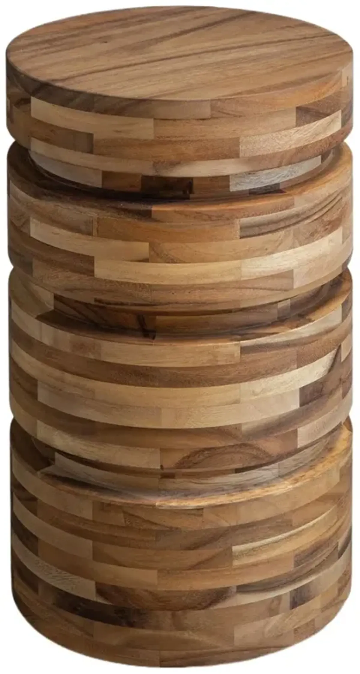 Ansel Drink Table - Brown/Natural Acacia