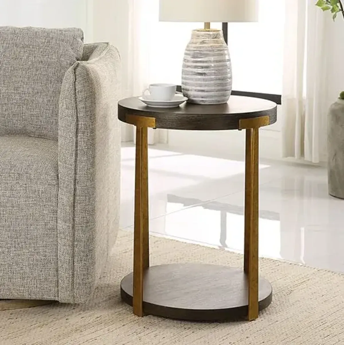 Giulio Side Table - Brown