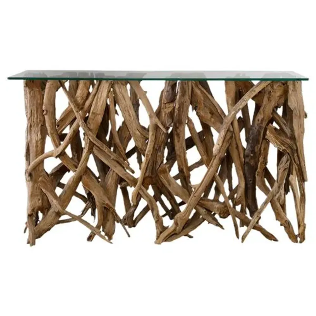 Wynric Teak Wood Console - Natural - Brown