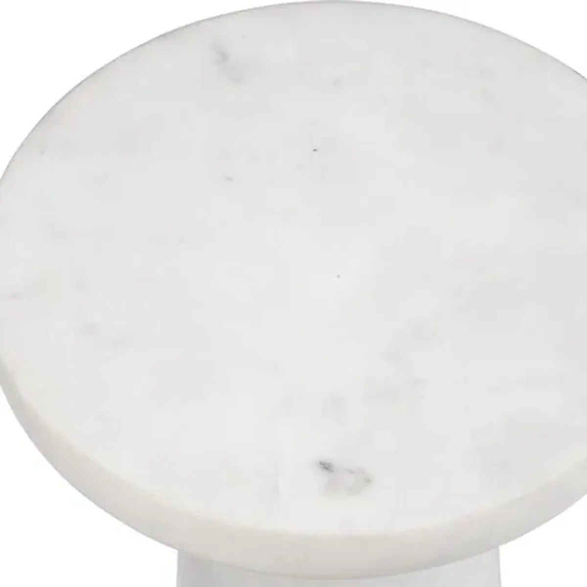 Isidro Outdoor Marble Drink Table - White