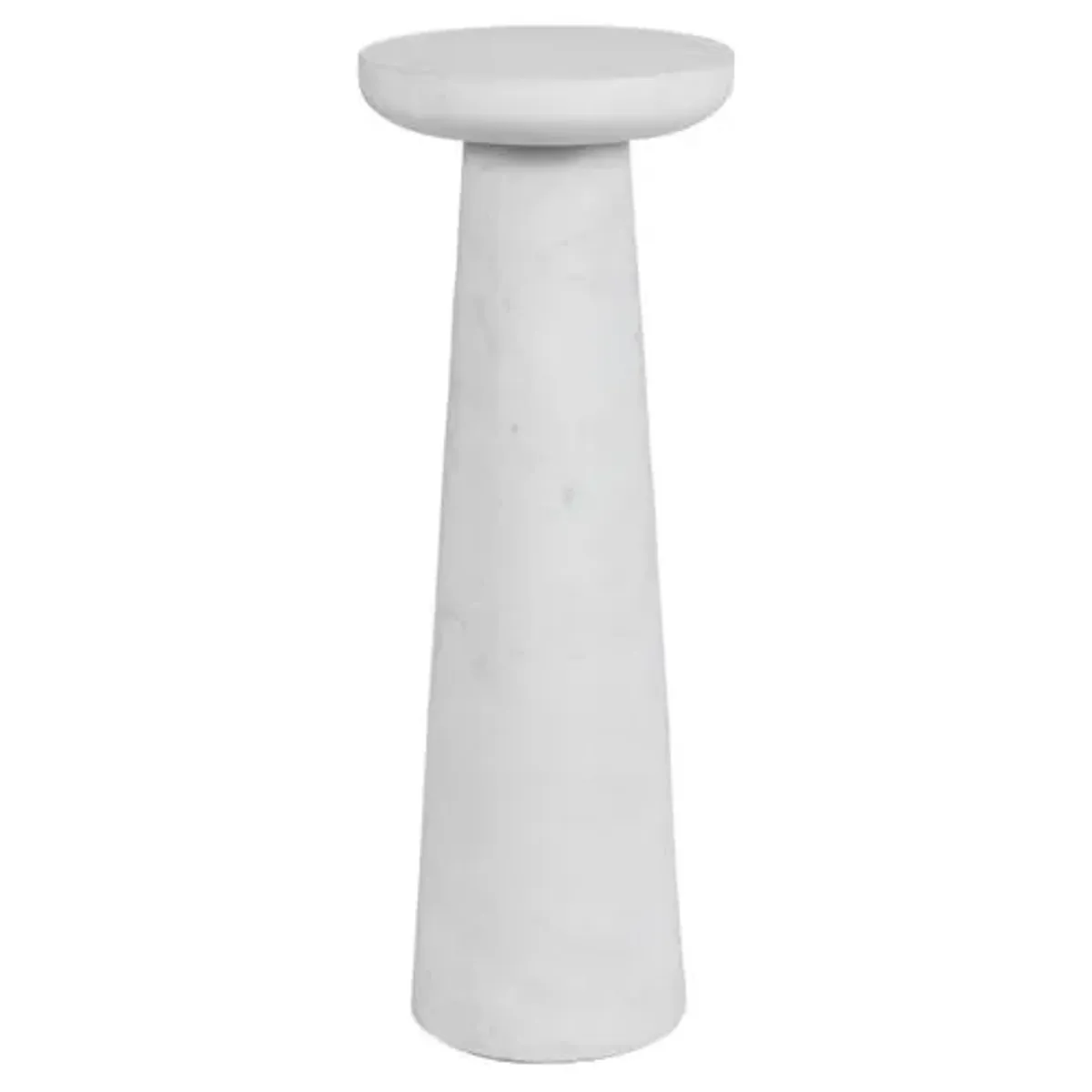 Isidro Outdoor Marble Drink Table - White