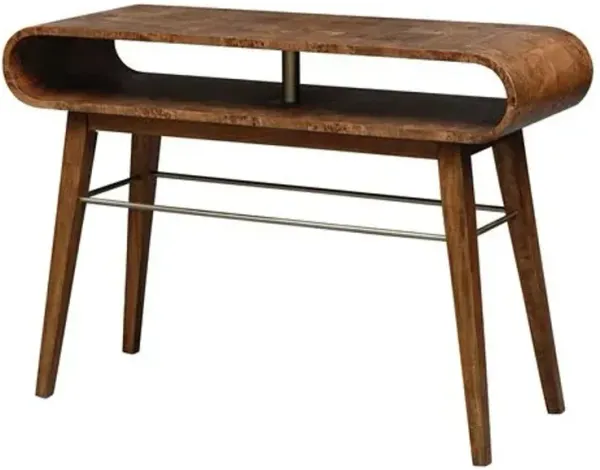 Xandra Burl Console Table - Natural - Brown