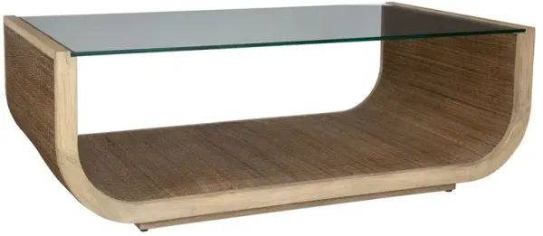 Isidore Stick Woven Coffee Table, Natural