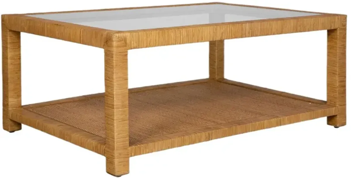 Amelie Rattan Coffee Table, Natural