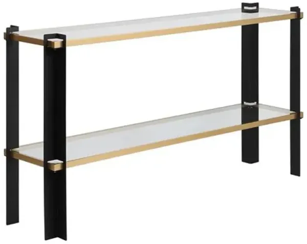 Julius Console Table - Black/Brass