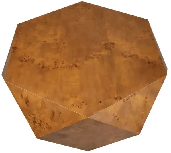 Leopold Geometric Burl Coffee Table, Natural