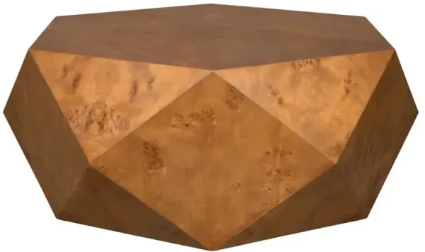 Leopold Geometric Burl Coffee Table, Natural