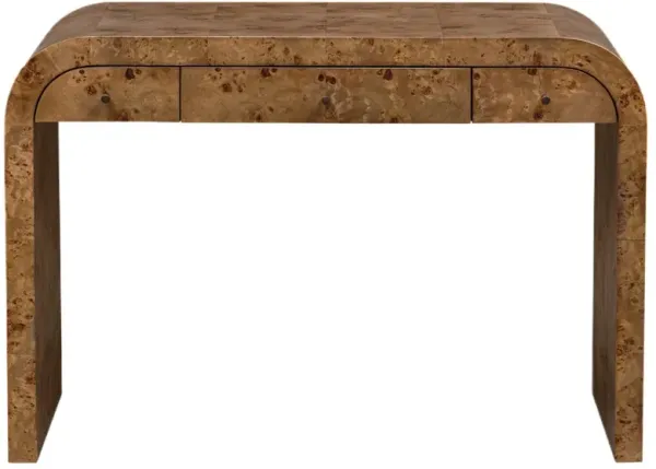 Lilias Burl 3-Drawer Desk, Natural