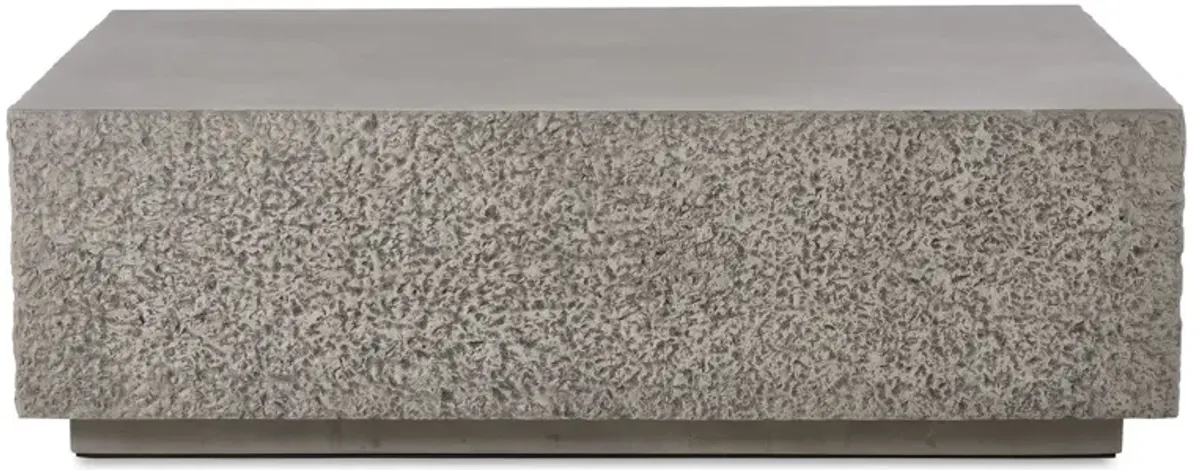 Kaia Outdoor Concrete Coffee Table, Brown/Gray