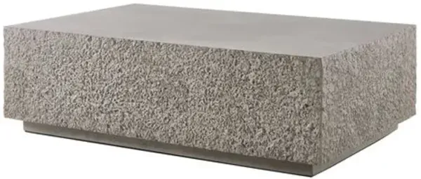 Kaia Outdoor Concrete Coffee Table - Brown/Gray