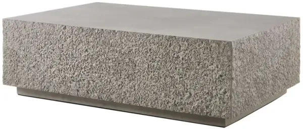 Kaia Outdoor Concrete Coffee Table, Brown/Gray