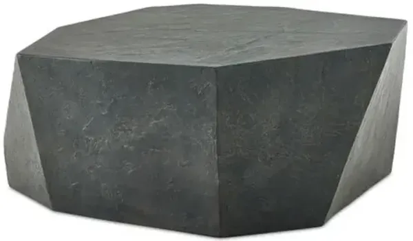 Marcian Outdoor Concrete Coffee Table - Black