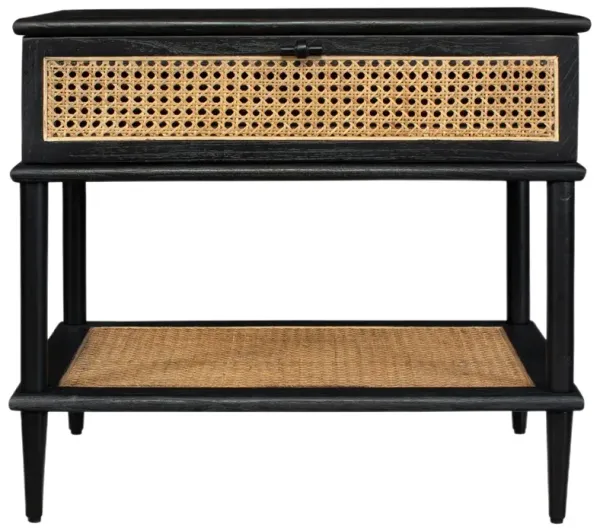 Magnus Cane 1-Drawer Side Table