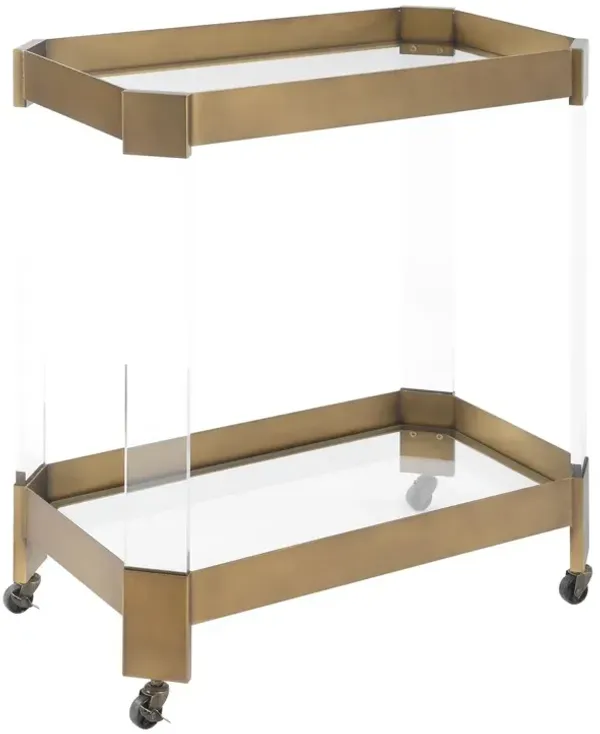 Carina Acrylic Bar Cart, Bronze