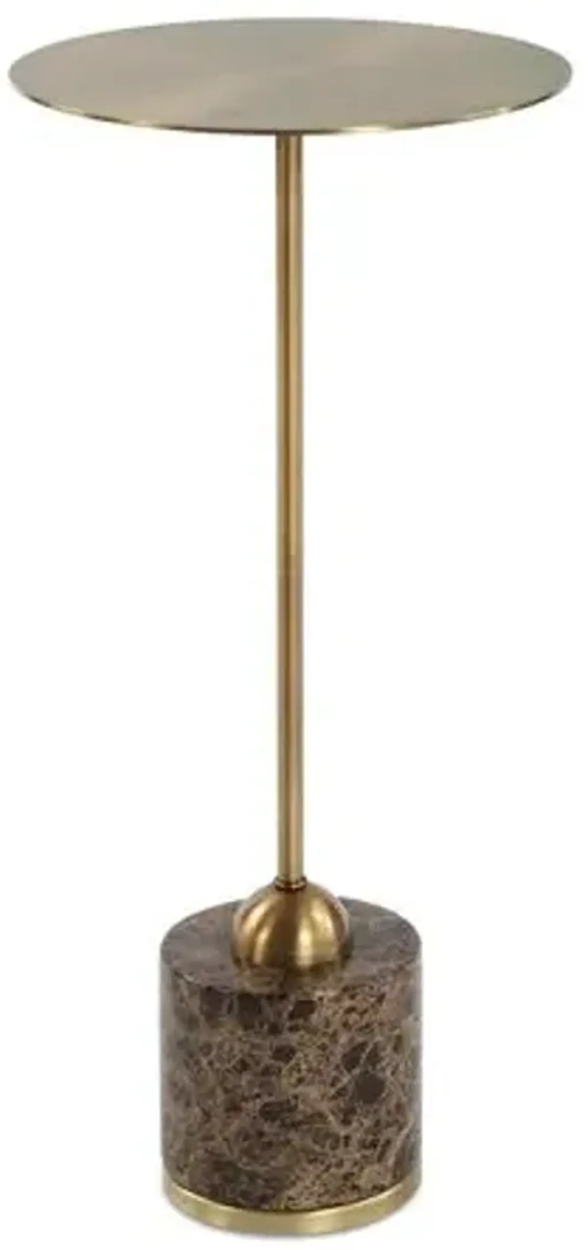 Anabela Marble Drink Table - Brass/Black