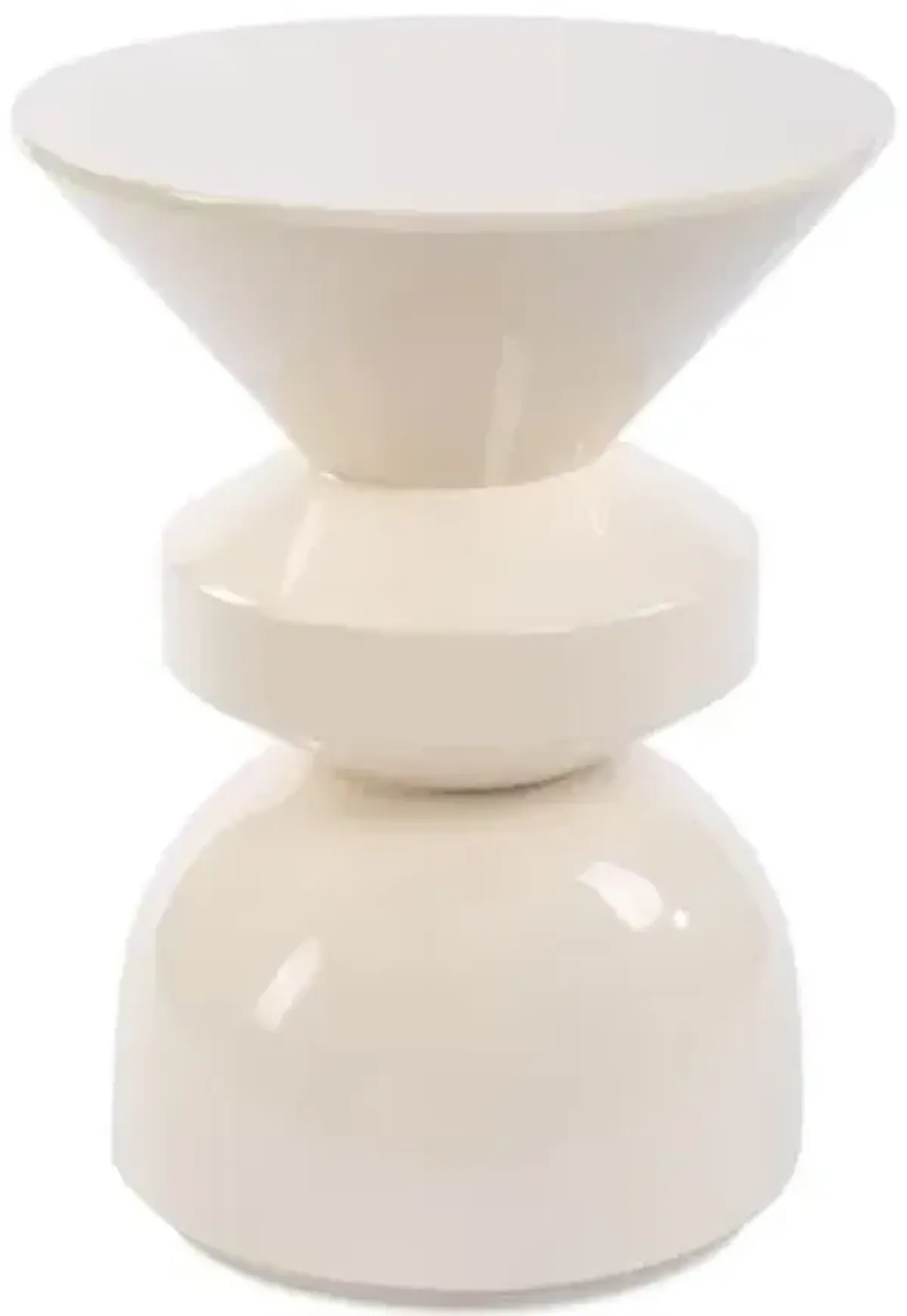 Tobiah Accent Table - White Lacquer - 20.25Hx15.25Wx15.25D in