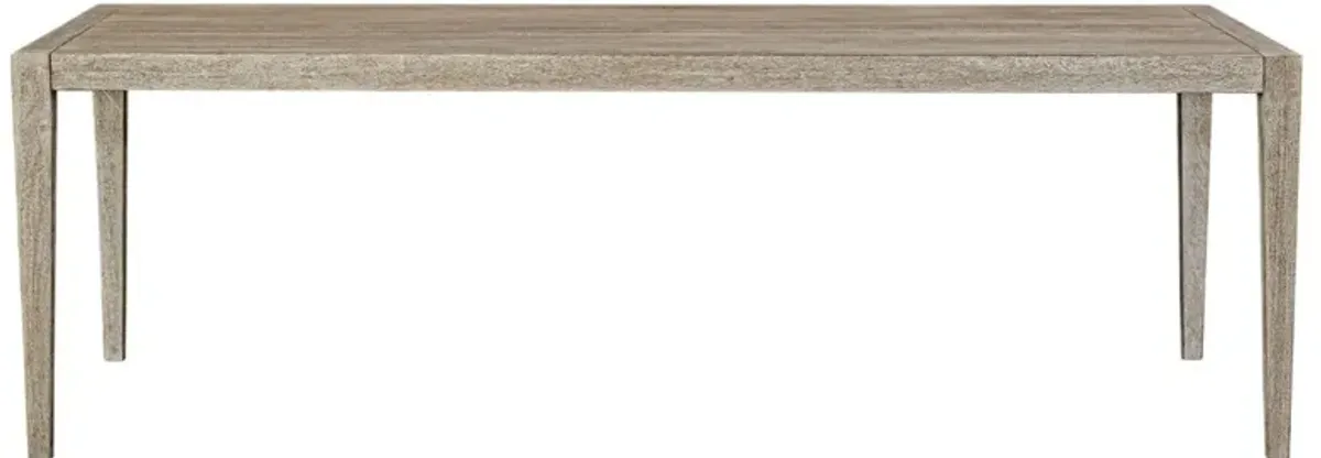 Fabienne 92" Outdoor Mahogany Dining Table, Gray