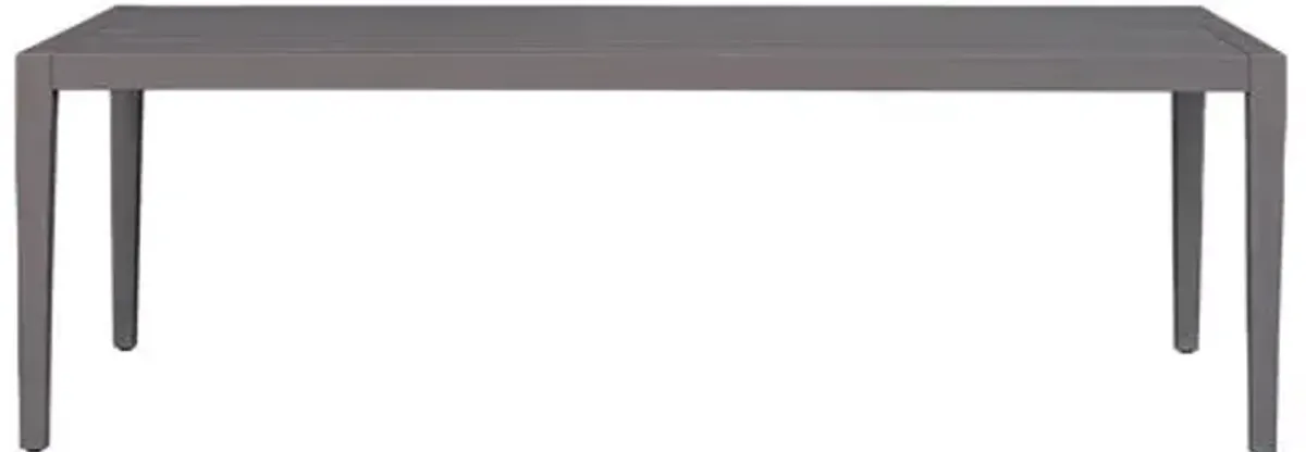 Ariadne 92" Outdoor Aluminium Dining Table - Black/Bronze