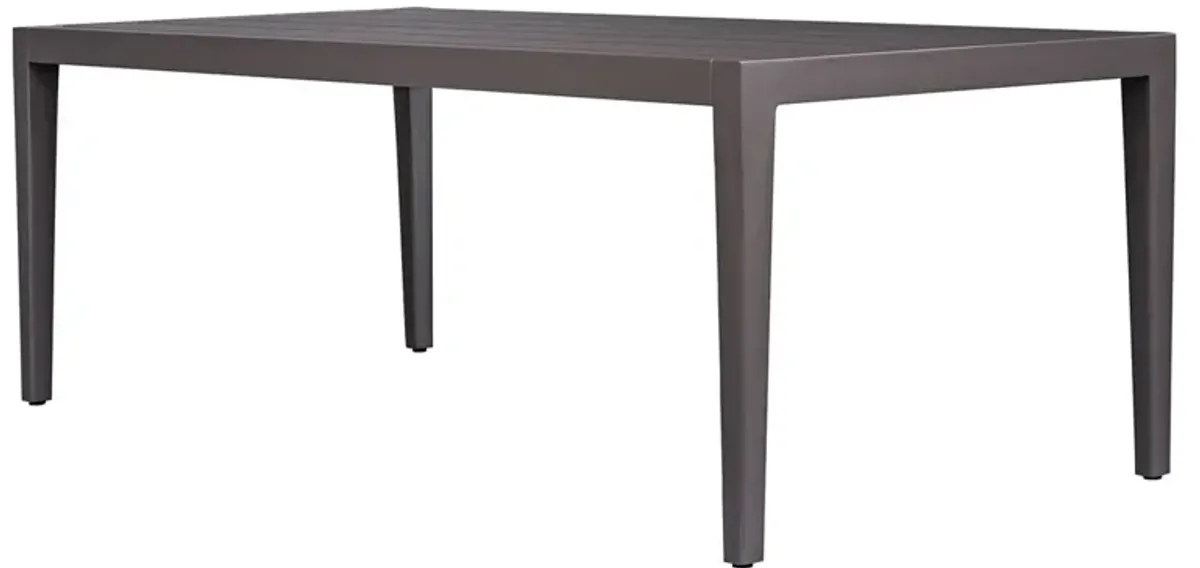 Ariadne 92" Outdoor Aluminium Dining Table, Black/Bronze