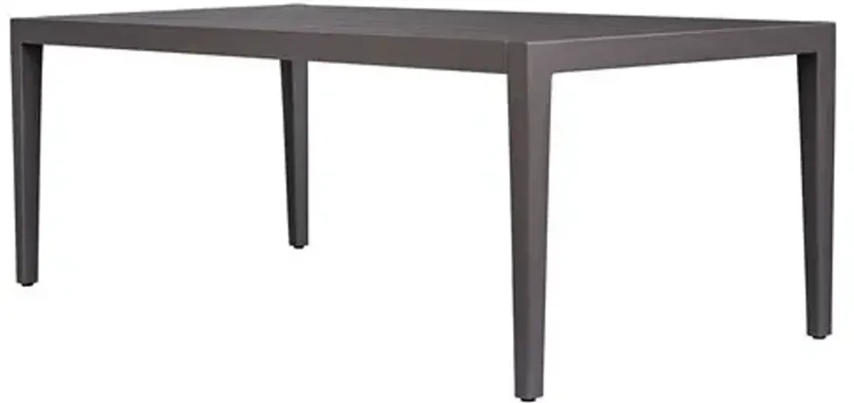 Ariadne 92" Outdoor Aluminium Dining Table - Black/Bronze