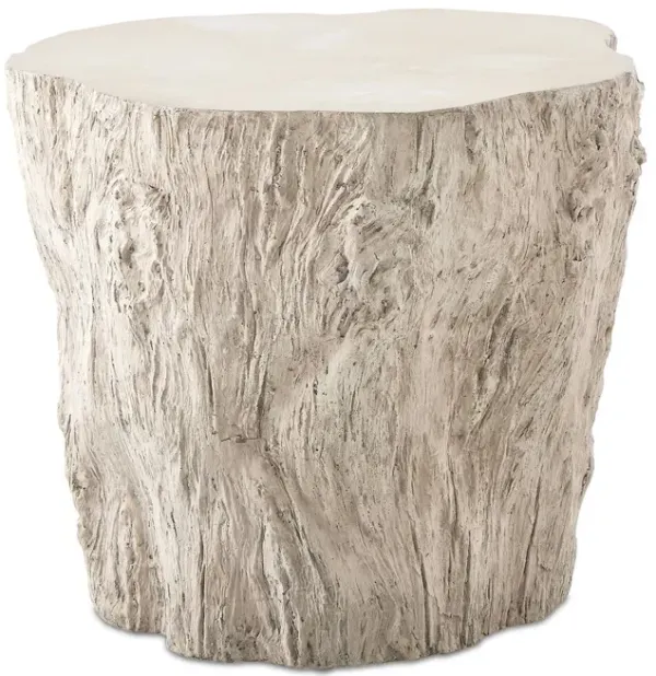 Saskia Outdoor Concrete Side Table, White