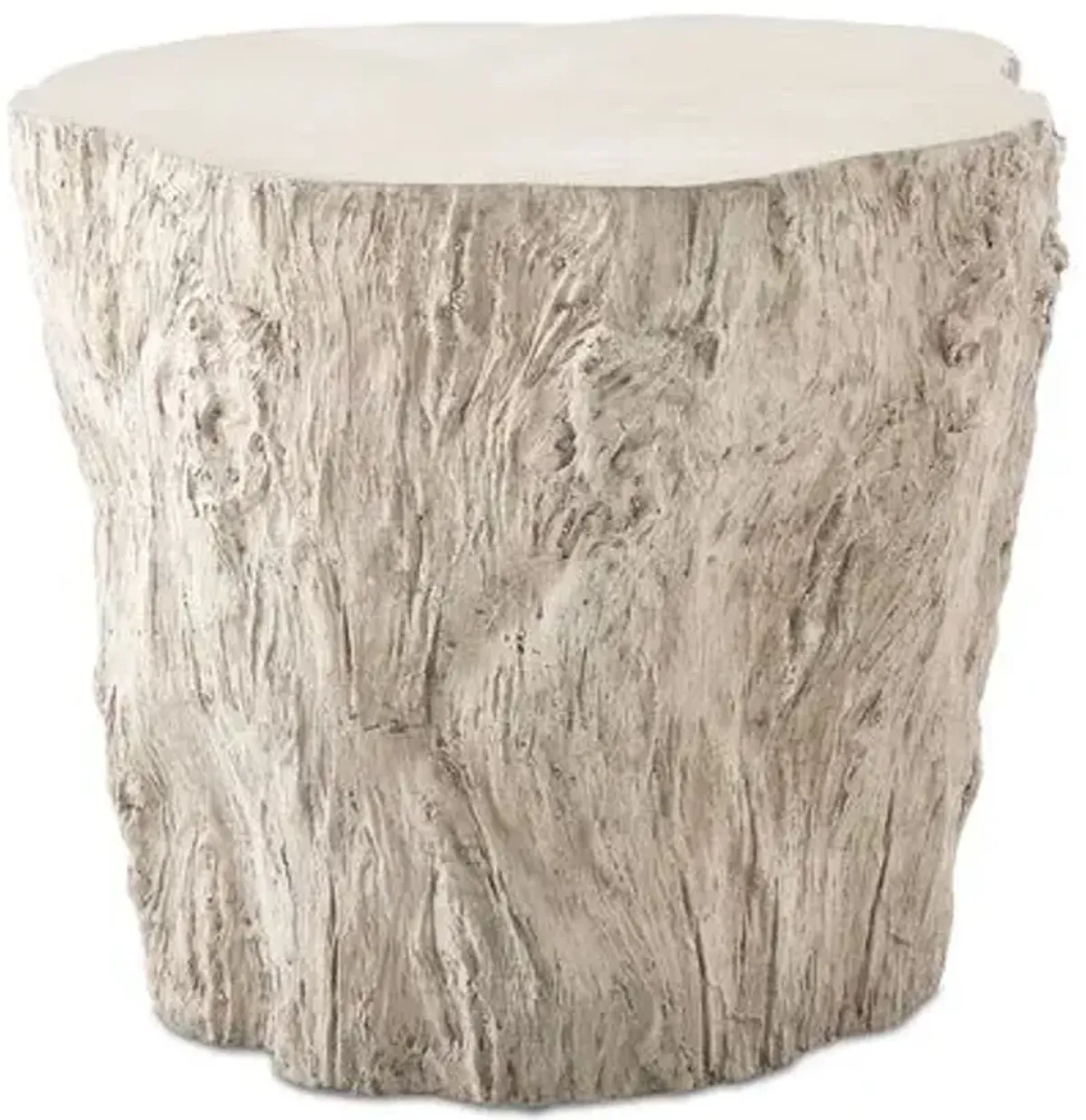 Saskia Outdoor Concrete Side Table - White