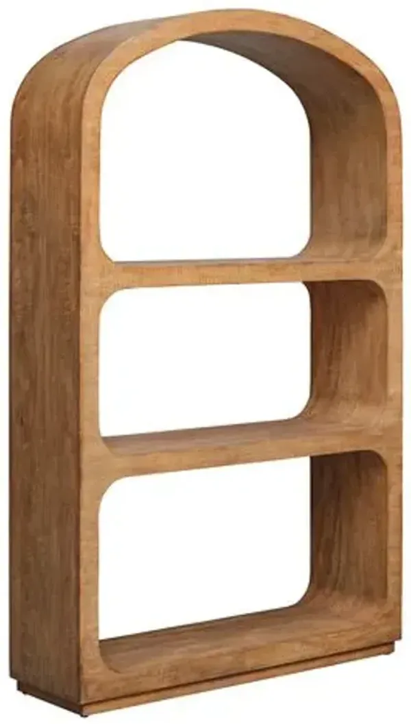 Rowan Arched Etagere - Natural - Brown