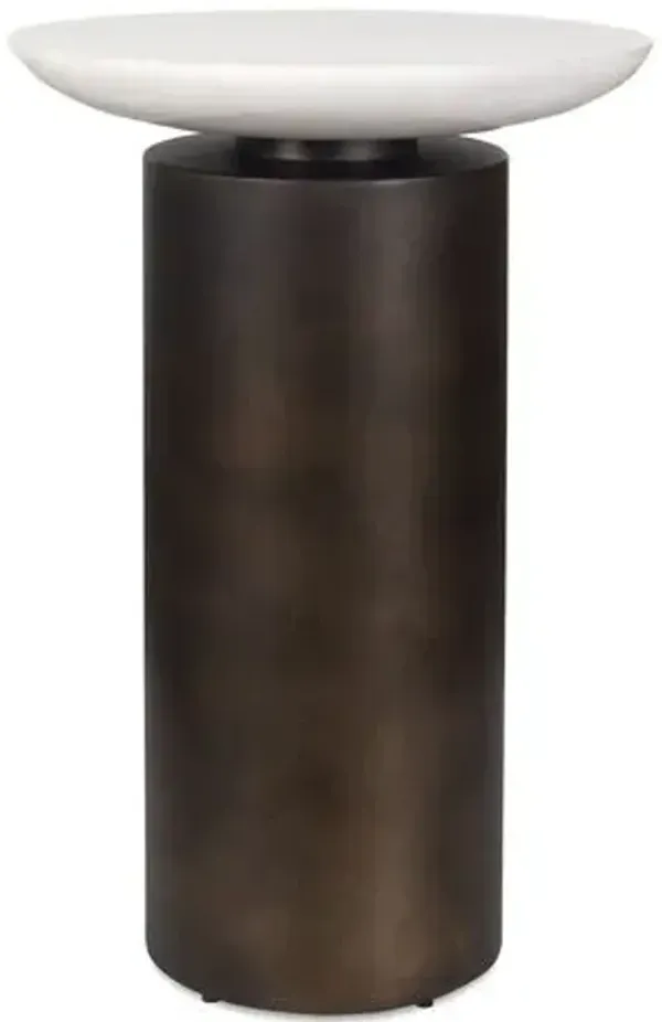 Yael Indoor/Outdoor Iron Accent Table - Multi - 21Hx14Wx14D in