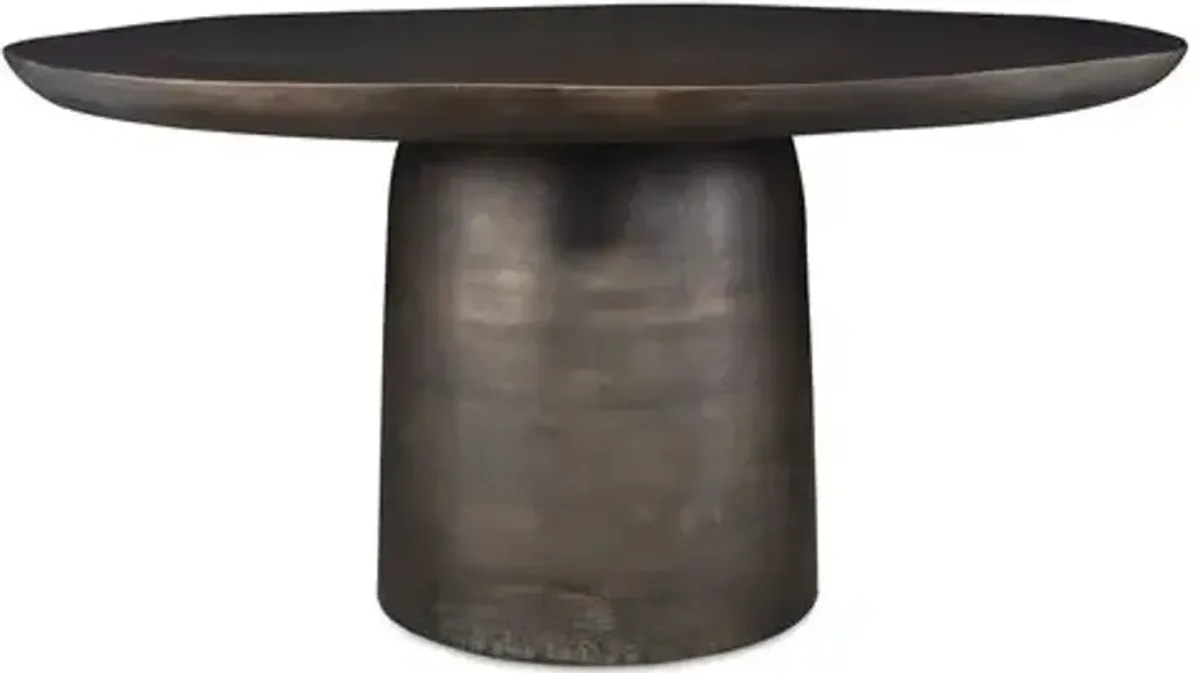 Yasmina Outdoor 60" Round Dining Table - Cast Aluminum