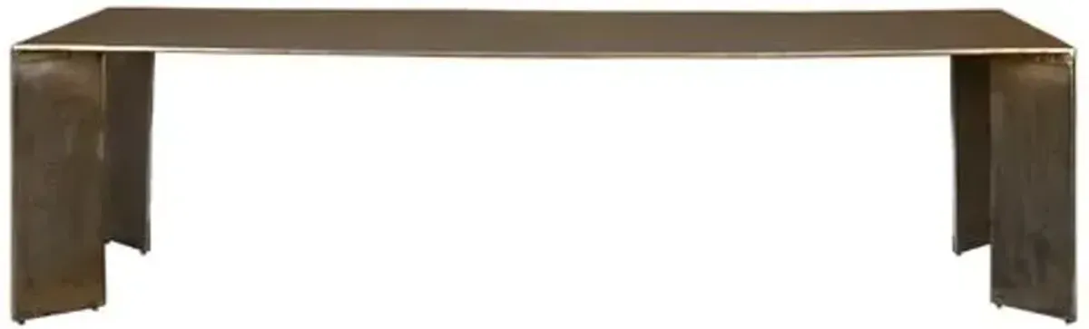 Tania Outdoor Coffee Table - Brass - Gold