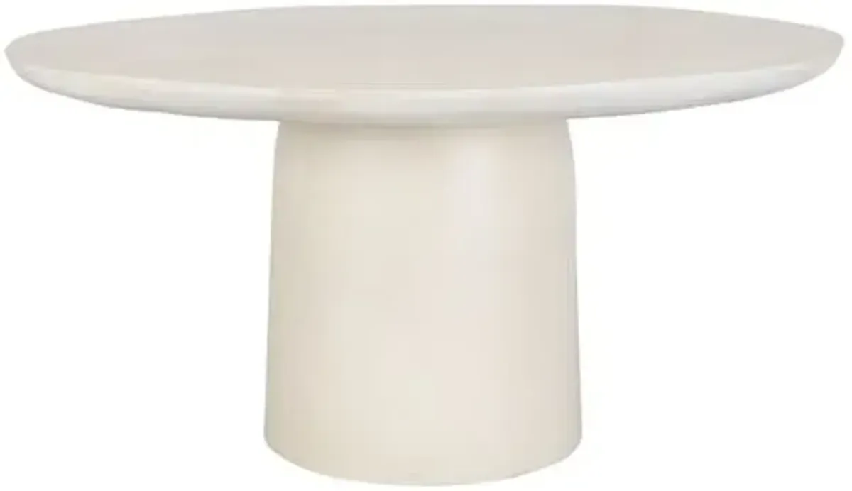 Yasmina Outdoor 60" Round Dining Table - Cast Aluminum