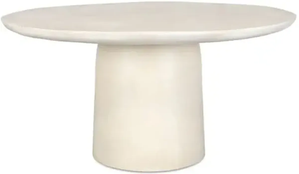 Yasmina Outdoor 60" Round Dining Table - Cast Aluminum