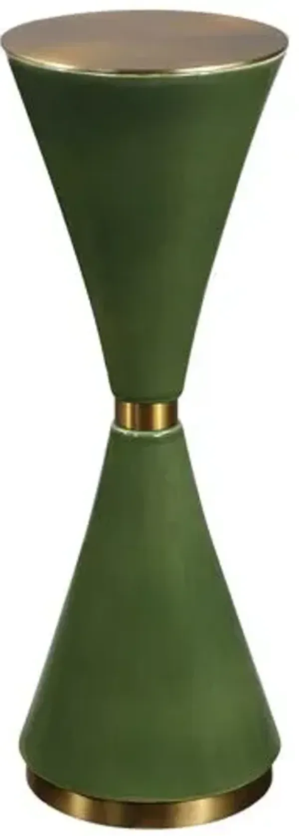 Verity Ceramic Drink Table - Brass/Green