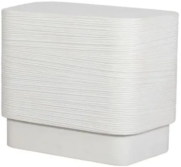 Peregrine Indoor/Outdoor Concrete Side Table - White