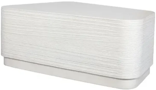 Peregrine Indoor/Outdoor Concrete Coffee Table - White