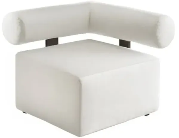 Corin Bolster Back Outdoor Corner Sofa Sectional - Black/White