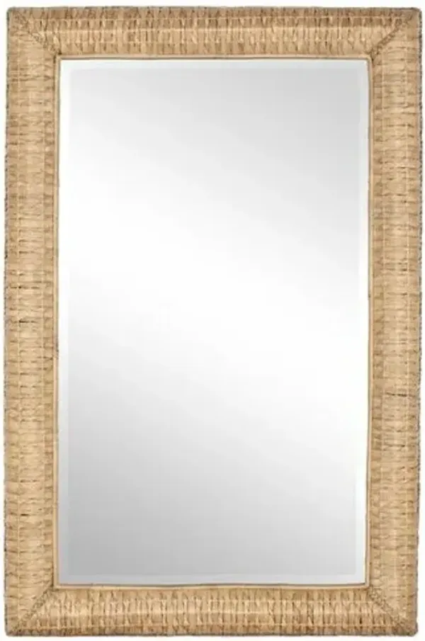 Ignazio Seagrass Large Wall Mirror - Natural