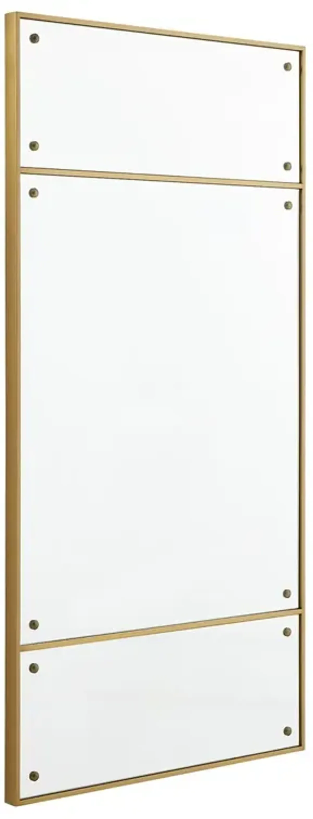Fabrizio Rectangular Wall Mirror, Brass