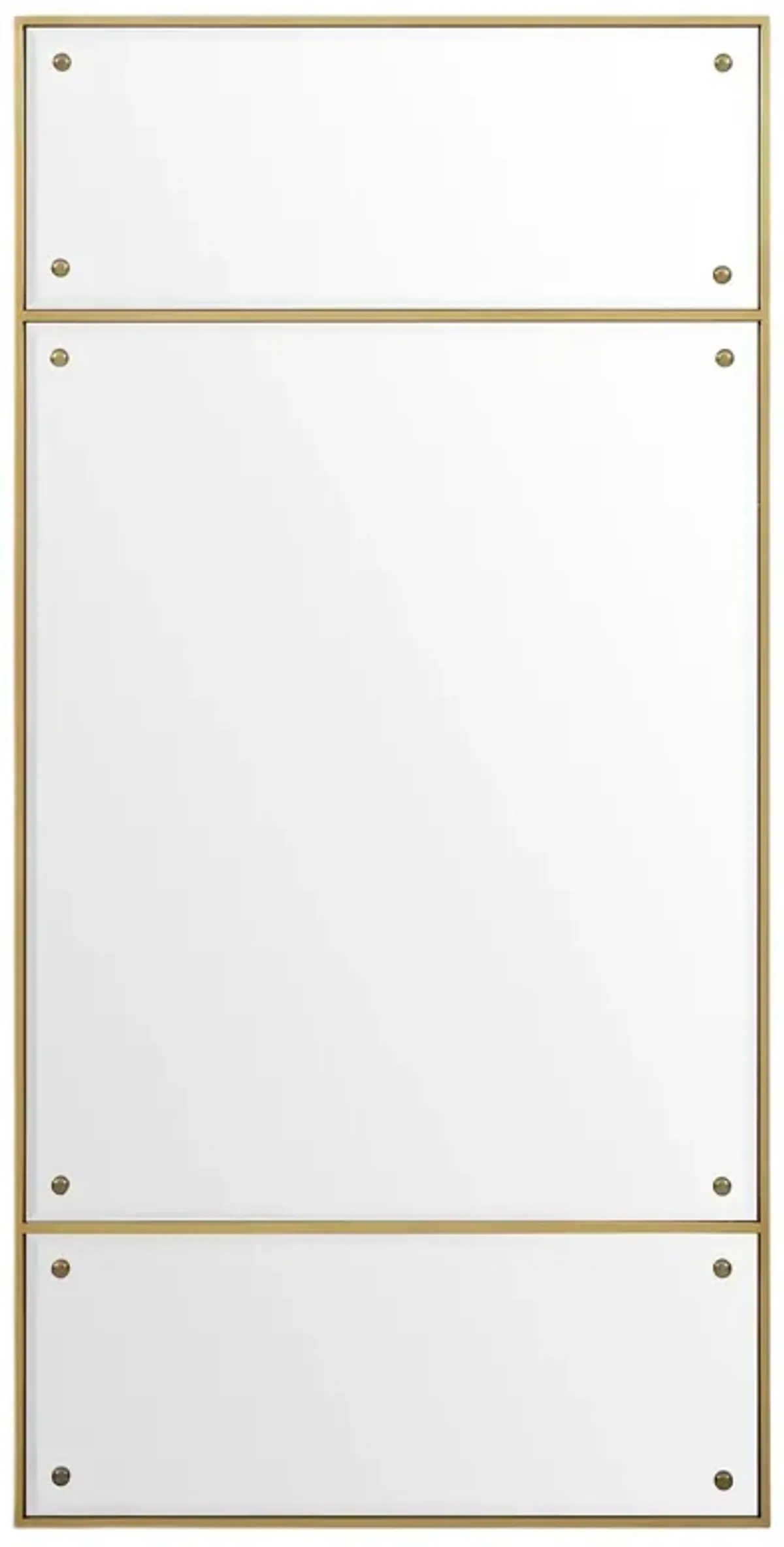 Fabrizio Rectangular Wall Mirror, Brass
