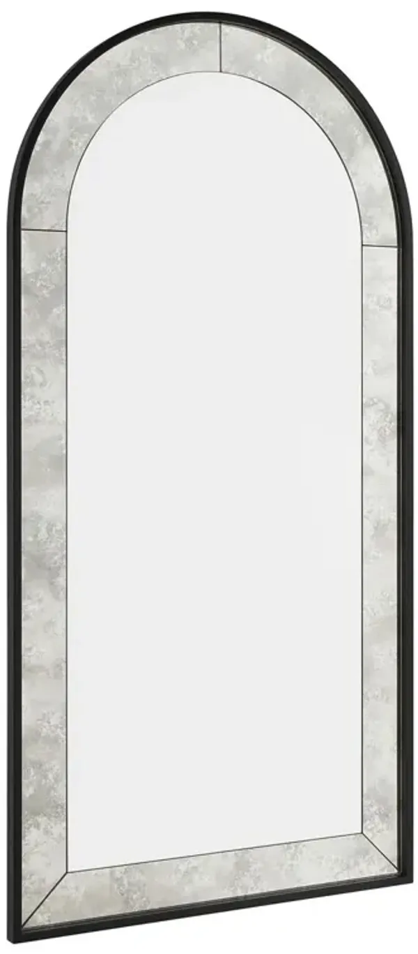 Elora Arch Antique Wall Mirror, Black