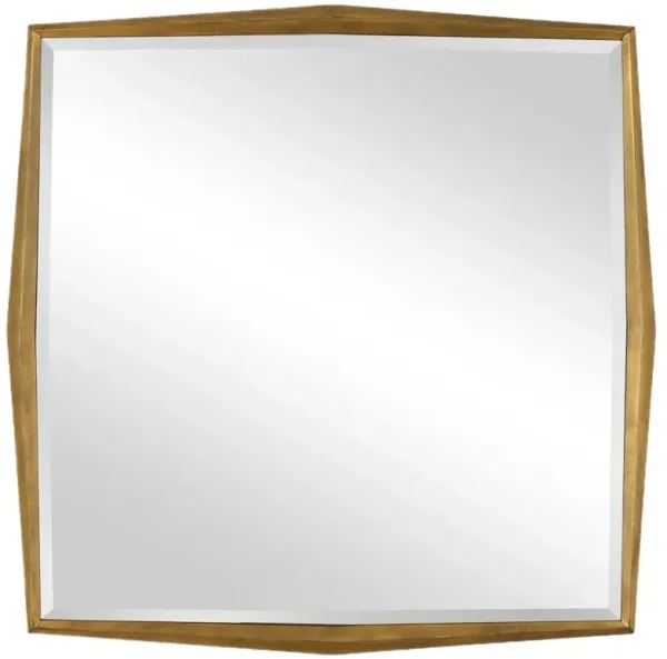 Zuleika Square Wall Mirror, Gold