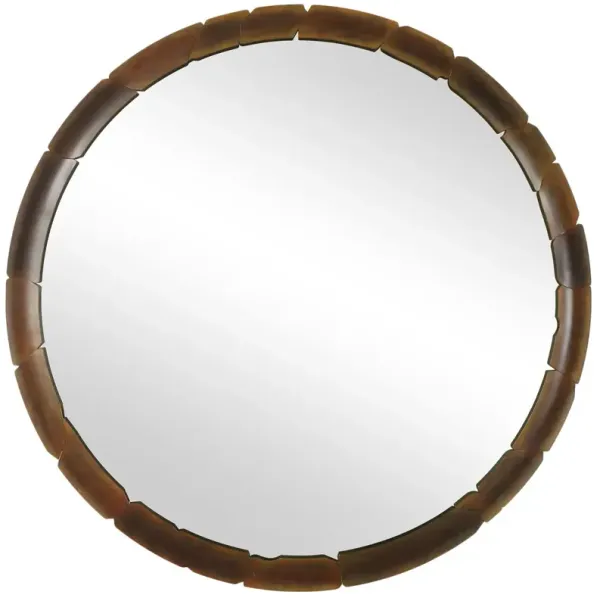 Althea 44.75" Round Wall Mirror, Bronze