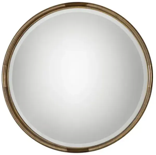 Kristian 35" Round Wall Mirror - Gold