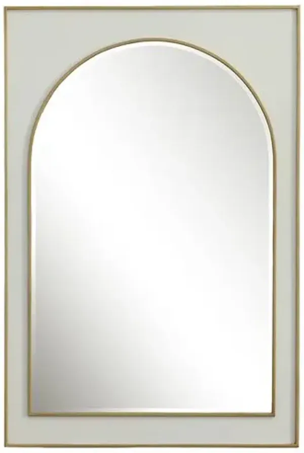 Anika Arch Wall Mirror - White/Gold