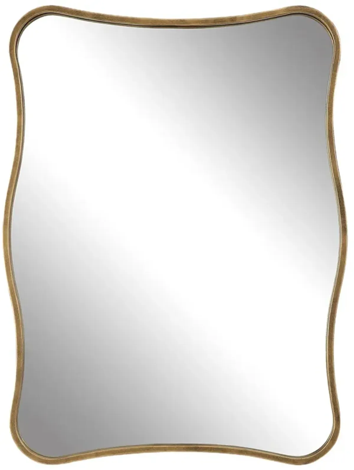 Patrice Wavy Wall Mirror, Gold