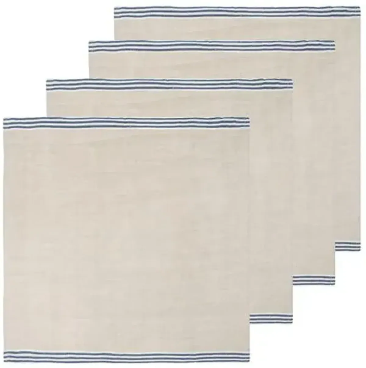 Natural Alsace Napkins - Set of 4 - Caravan Home - Blue