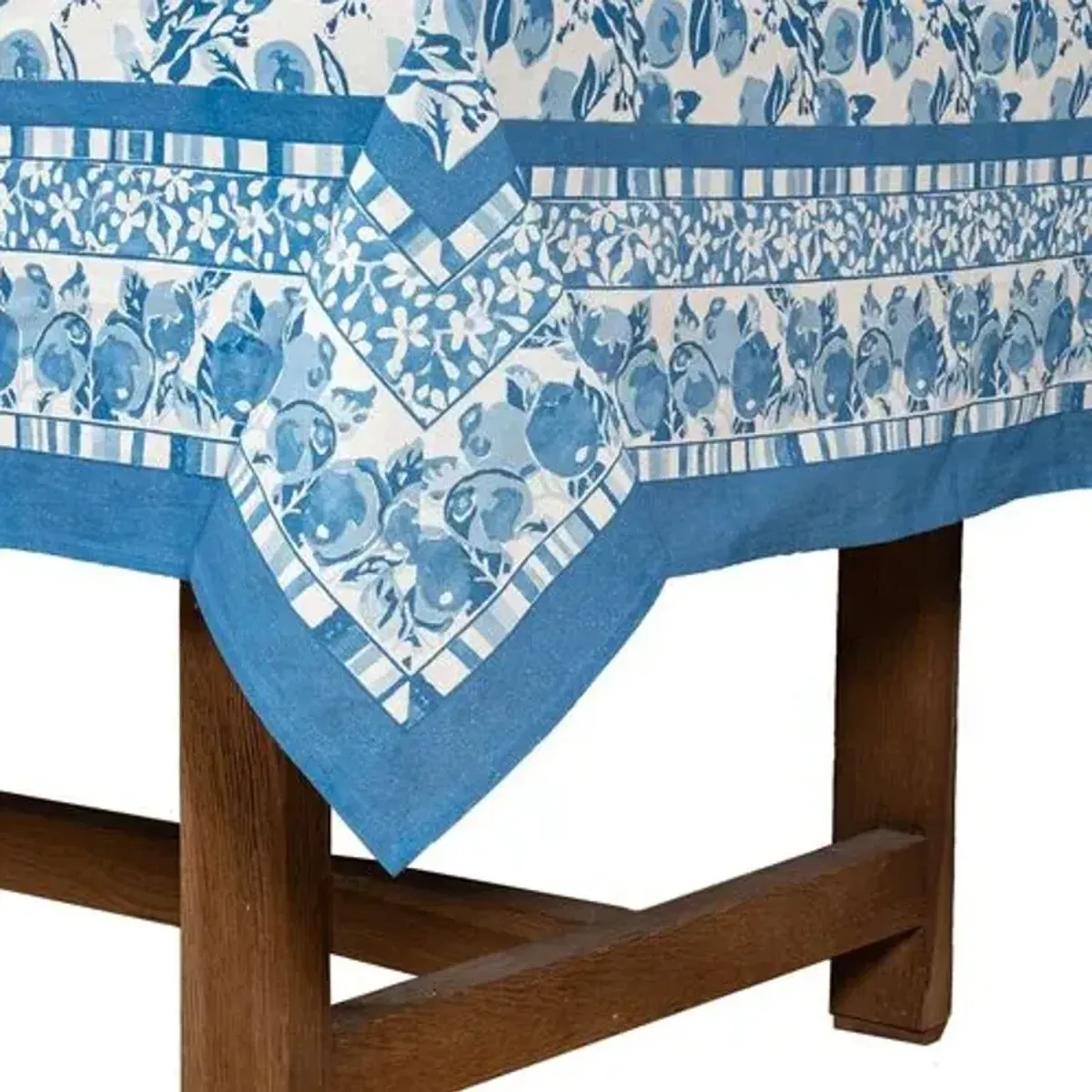 Citron Tablecloth - Couleur Nature - Handcrafted - Blue