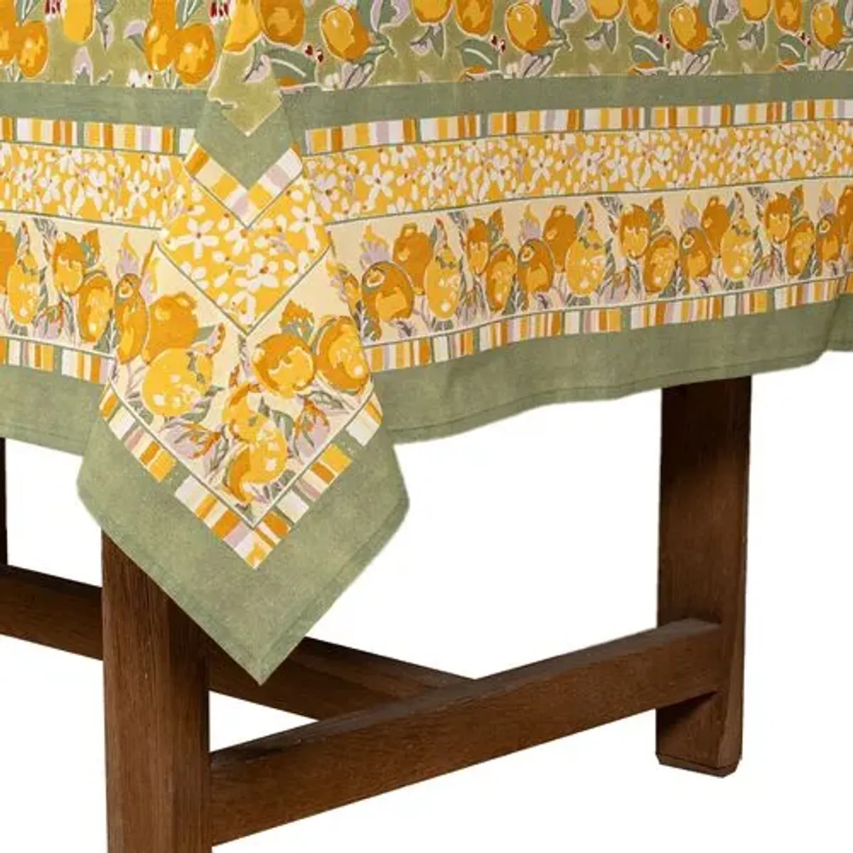 Citron Tablecloth - Couleur Nature - Handcrafted - Green
